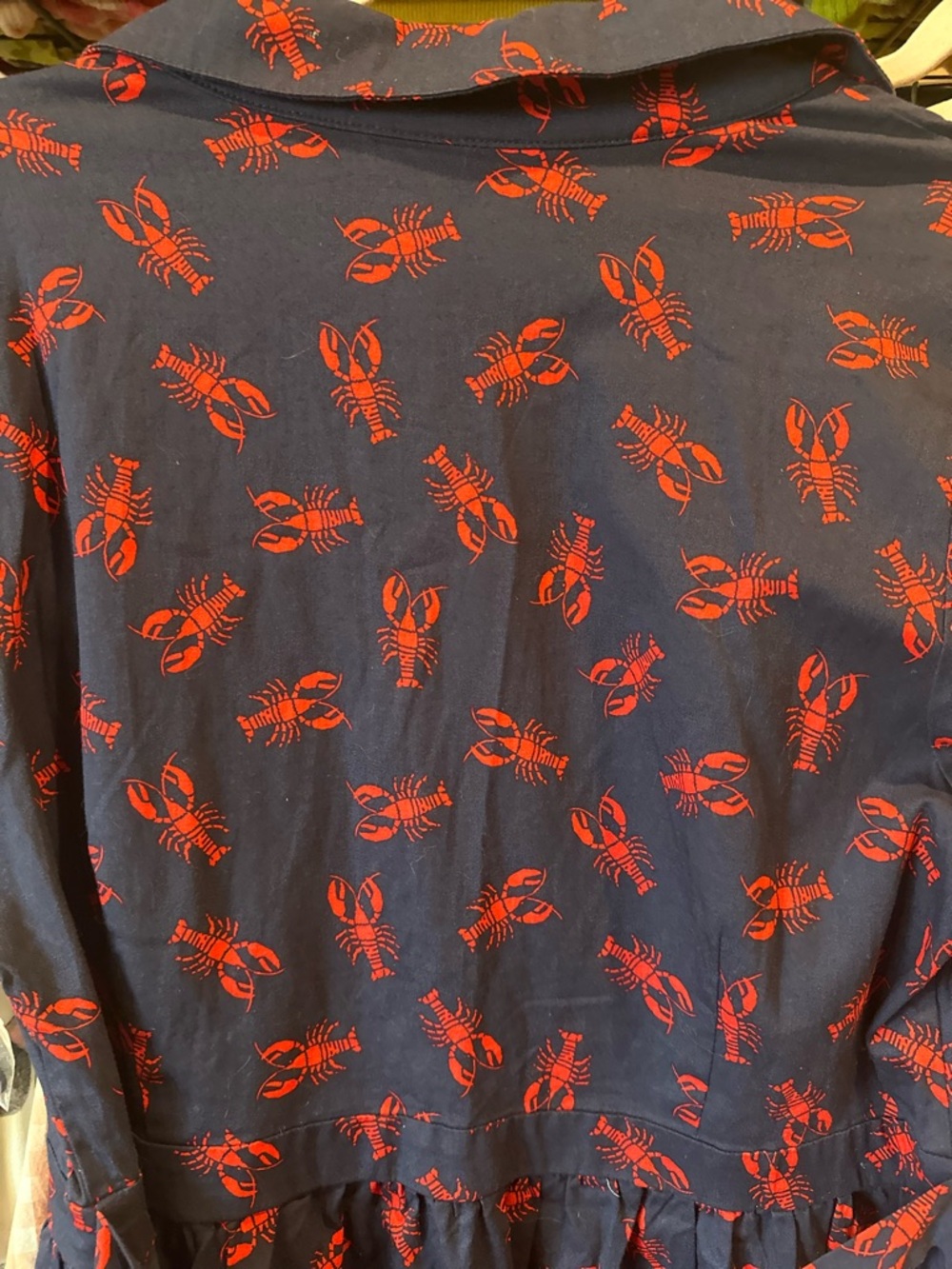 MODCLOTH Lobster Print π¦ Dress Cotton Twill Size XL Nautical Sea Maine π Sailor - Picture 9 of 12